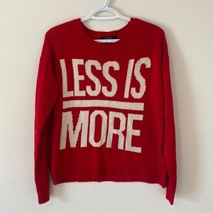 Forever 21 Red Less Is More Sweater
